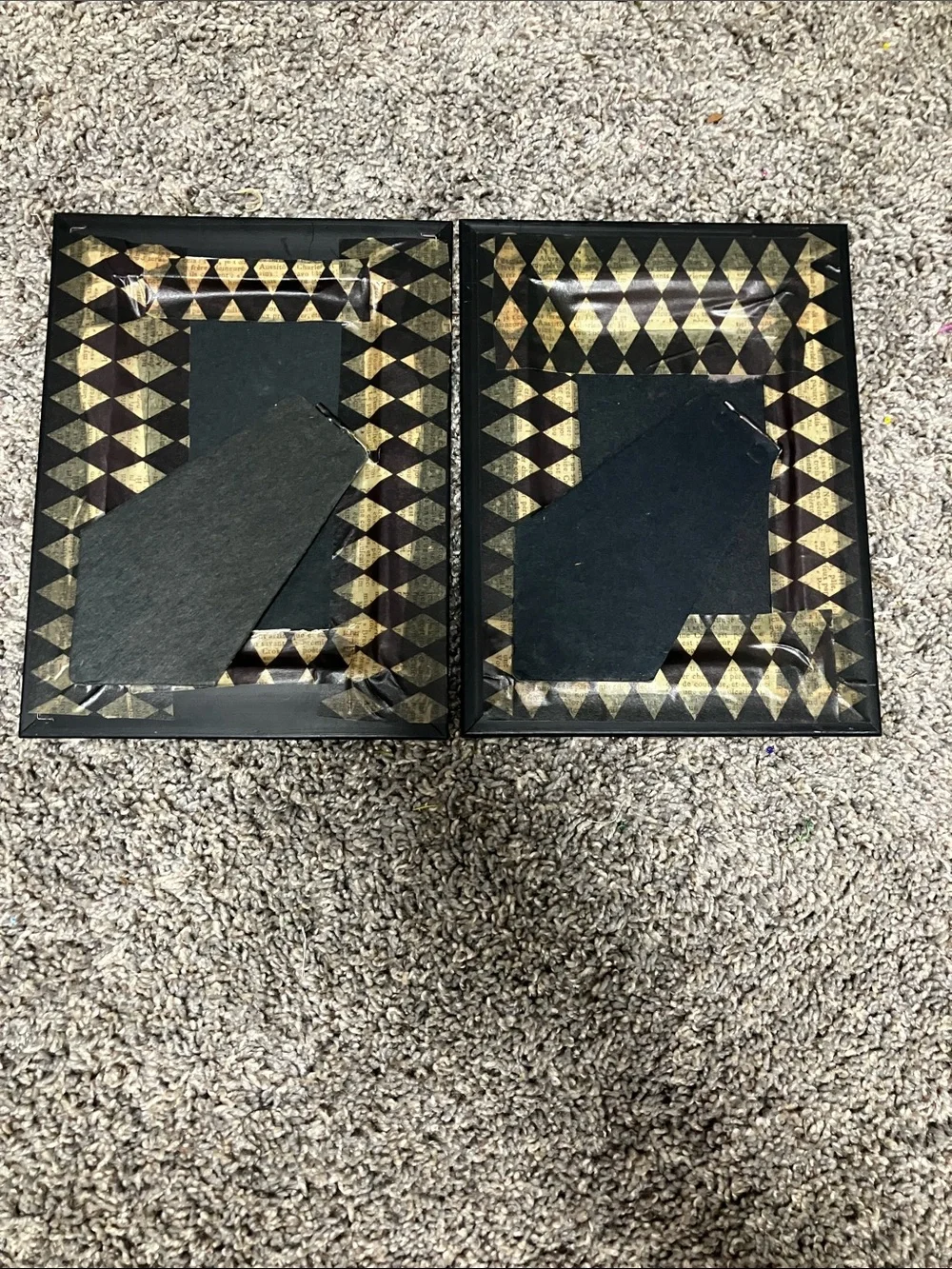 Pair of vintage 6 x 8 frames with  floral art.